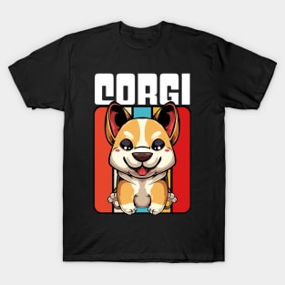 Welsh Corgi - Cute Retro Style Kawaii Dog T-Shirt